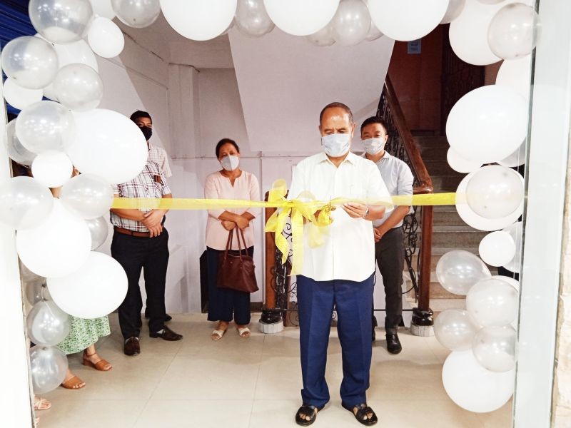 Advisor for Animal Husbandry & Veterinary Sciences and Women Resources Development, R Khing inaugurating City Campus of Tetso College at Notun Bosti, Dimapur on July 17. (Morung Photo)